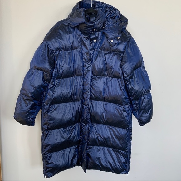 Fabletics Adeline Shine Oversized Long Puffer Coat Size L NWT - Picture 1 of 12